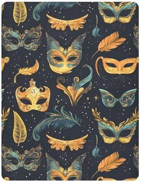 Qilmy Mardi Gras Crib Sheet for Baby Soft and Breathable