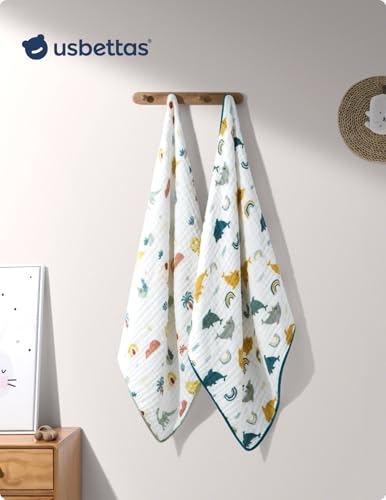 USBettas Muslin Baby Hooded Towel 2 Pack