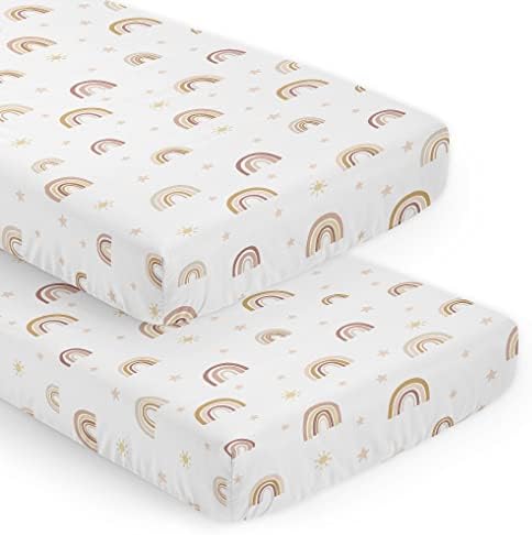 Sweet Jojo Designs Boho Rainbow Crib Sheet Set 2 Pack