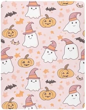 Qilmy Cute Ghosts Fitted Crib Sheet for Babies 28 x 52 in