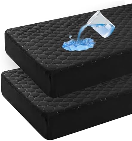 Davids Kids 2 Pack Waterproof Crib Mattress Protector Pad