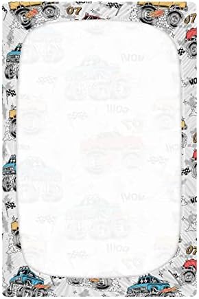Litebear Monster Trucks Crib Sheet - Fitted Boys Girls