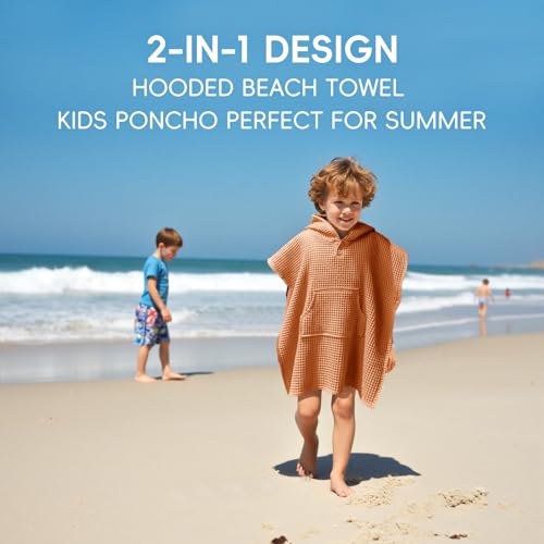 Zamlory Hooded Kids Beach Towel - Soft Poncho for Babies and Toddlers