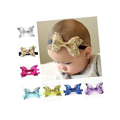 WOONEKY Sequin Bowknot Headband for Baby Girls Boys