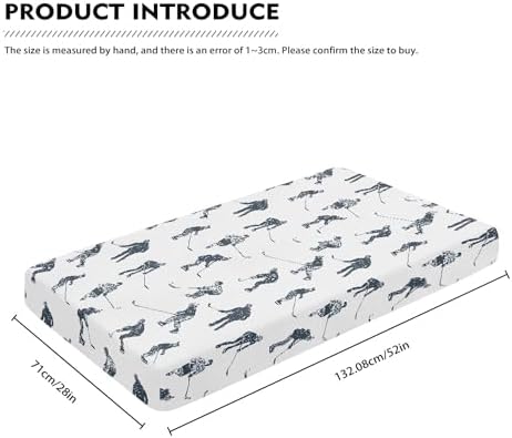 JEPFEIXIA Ice Hockey Fitted Crib Sheet 28x52