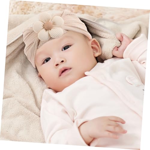VICASKY 4Pcs Soft Flower Headbands for Newborns and Babies