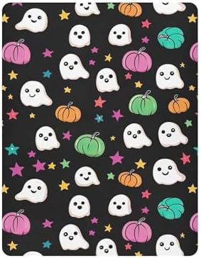Qilmy Cute Ghost Pattern Fitted Crib Sheet for Baby