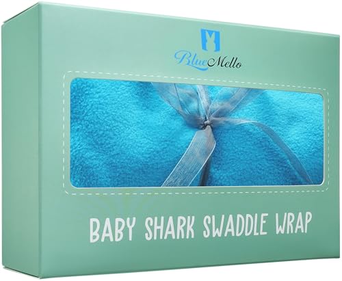 BlueMello Baby Shark Swaddle Blanket Fox Bathrobe Bundle