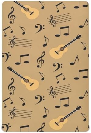 KICPOAY Music Guitars Note Crib Sheet for Baby