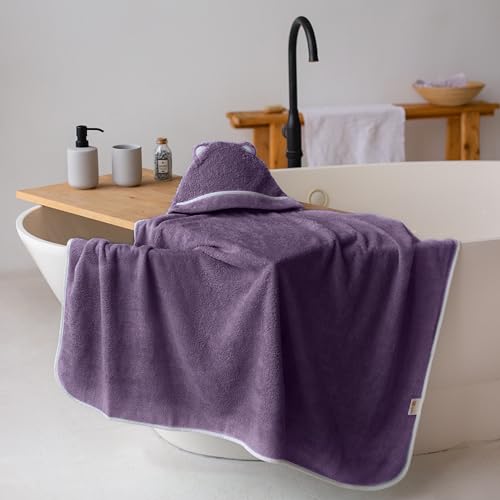 Premium Toddler Towel with Hood - Purple