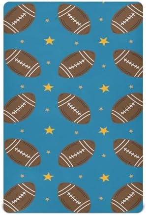 KICPOAY Stylized Footballs Crib Sheets for Baby