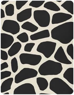 KICPOAY Black Giraffe Skin Fitted Crib Sheets Stretchy Playard Sheets for Baby