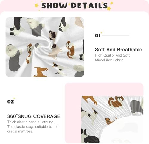 Soft Stretchy Crib Sheets for Baby Toddler Playard