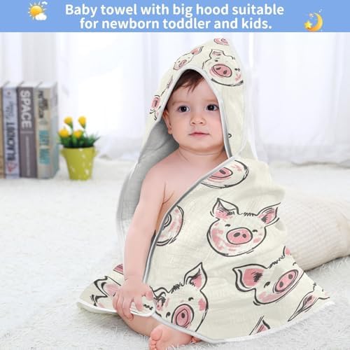 PaChyLuu 30x30 Inch Baby Hooded Towel Soft Cotton for Newborns