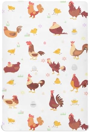 KICPOAY Crib Sheets Stretchy Playard Sheets for Baby Toddler 52x28in