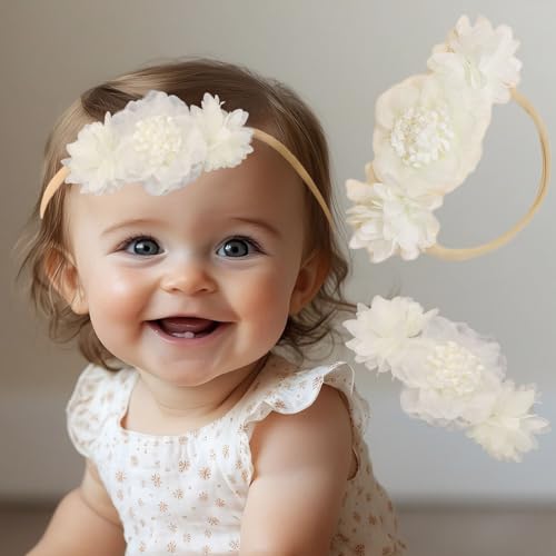 Kenjudess Stretchy Baby Girl Flower Headbands 1