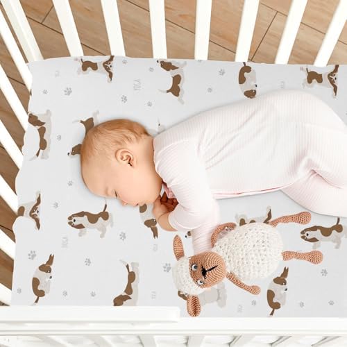 Yoga Dogs Fitted Crib Sheets for Baby Toddler