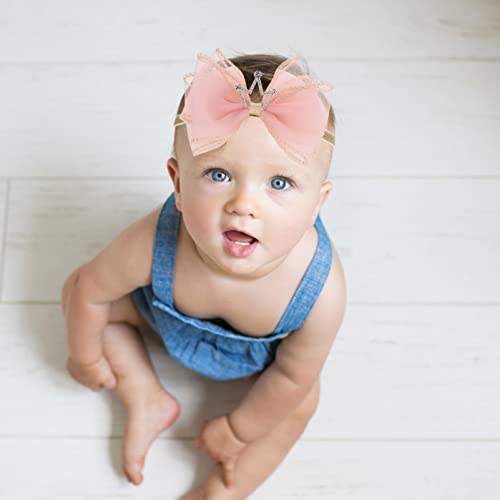CHICAMPERA 2Pcs Headband Newborn Crown Photo Accessories