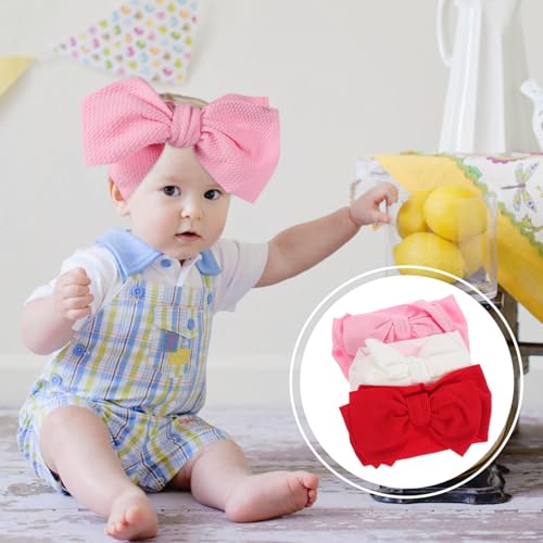 Totority 3pcs Baby Bow Headbands for Newborn Toddler