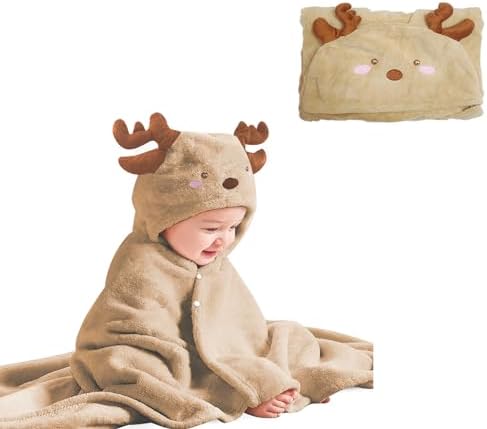 IFaryMes Toddler Bath Towel with Hood Deer Pattern