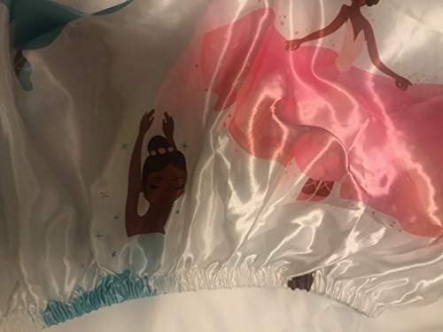 Satin Fitted Crib Sheet with Ballerina Design for Baby and Toddler Beds