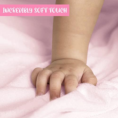 ELSVIN Set of 2 Hooded Baby Towels Pink and Grey