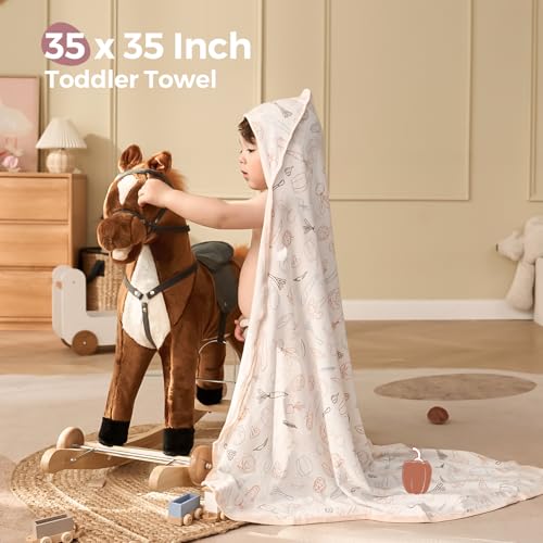 Momcozy Best Wishes Baby Towel Set with Hood - Soft Absorbent