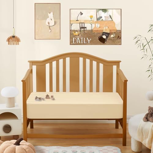 SiinvdaBZX Bamboo Viscose Crib Sheet 52x28