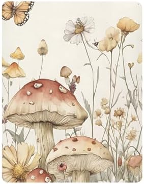 Qilmy Vintage Mushrooms Fitted Crib Sheet 28x52in