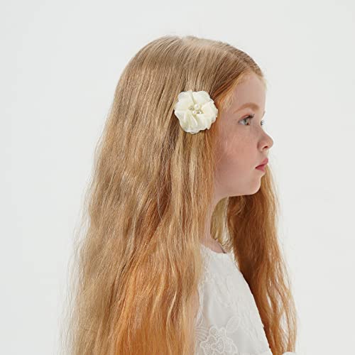 30pcs Baby Girls Flower Hair Clips Chiffon Barrettes