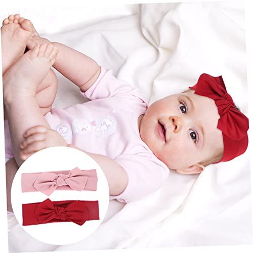BIUDECO 2pcs Bow Headbands for Baby Girls