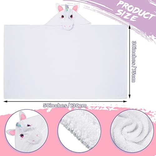 Moukeren Unicorn Hooded Towel for Kids 50x30 Inch