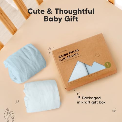 KeaBabies 2-Pack Fitted Crib Sheets - Glacier