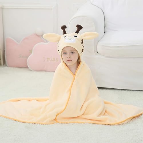 MICHLEY Giraffe Hooded Baby Towel for 0-9T