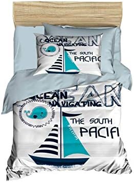 OZINCI Nautical Sailboat Themed Baby Bedding Set