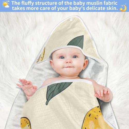 PaChyLuu Fresh Lemon Baby Hooded Towel 30x30 Inch