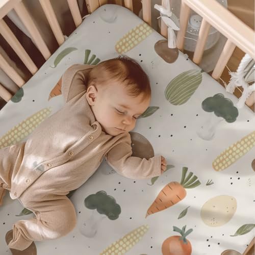 KuphiL10C Vegetable Pattern Crib Sheet
