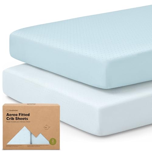 KeaBabies 2-Pack Fitted Crib Sheets - Glacier