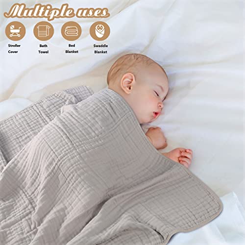HardNok Muslin Baby Towels 5 Pack - 6-Layer Organic Cotton