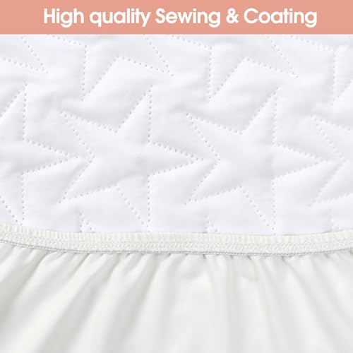 Baby Waterproof Crib Mattress Pad Sheets - 2-Pack Quilted Toddler Protector