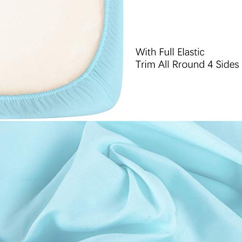 NTBAY 100 Brushed Microfiber Fitted Crib Sheet
