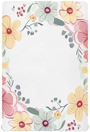 Wajiw Crib Sheets Soft Breathable Fitted 28x52In 1