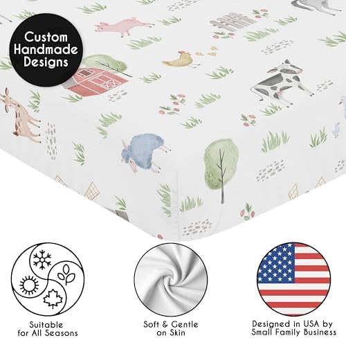 Sweet Jojo Designs Fitted Crib Sheets Farm Animals