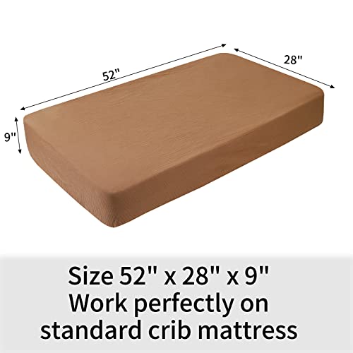 Soft Breathable Muslin Crib Sheets 2 Pack for Baby Bed