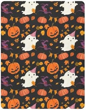 Qilmy Halloween Ghosts Fitted Crib Sheet for Boys and Girls