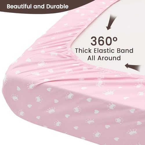 PHF 2 Pack Crib Sheets with 9in Deep Pocket