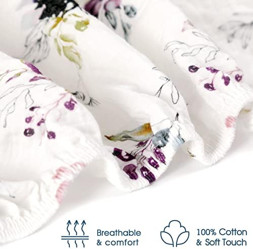GRSSDER 100 Cotton Muslin Crib Sheet 52x28 1
