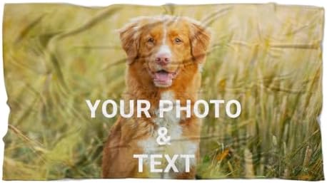 PICANOVA Custom Photo Towel - Personalized Baby Kids Bath Towel 27x55in