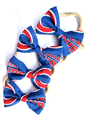 Chicago Baseball Newborn Baby Girl Headband Bow - Made in USA 1