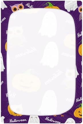 Qilmy Halloween Fitted Crib Sheet for Kids Soft Breathable